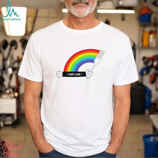 Face Jam Switchfork Rainbow logo shirt