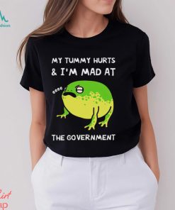 Fat Frog my tummy hurts and I’m mad at the government art shirt