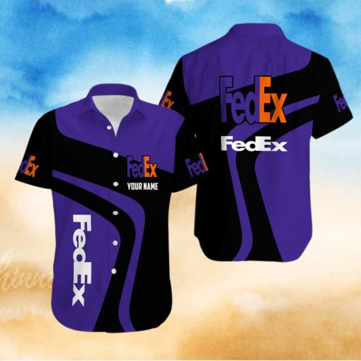 Fedex purple cool custom name Summer Hawaiian Shirts