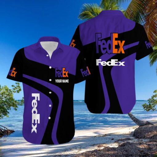 Fedex purple cool custom name Summer Hawaiian Shirts