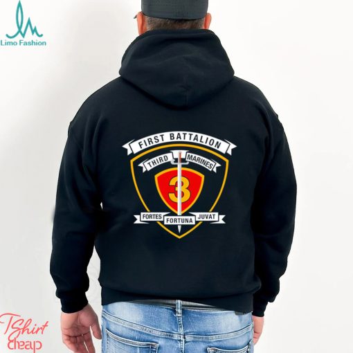 First Battalion Third Marines Fortes Fortuna Juvat logo shirt