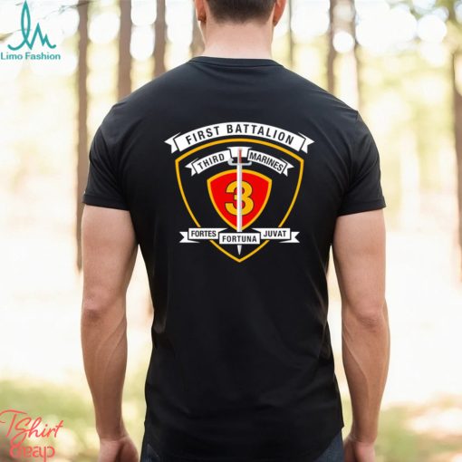 First Battalion Third Marines Fortes Fortuna Juvat logo shirt