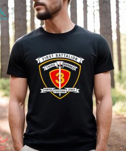 First Battalion Third Marines Fortes Fortuna Juvat logo shirt