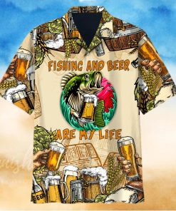 Fishing And Beer Is My Life Unisex Hawaiian Shirts