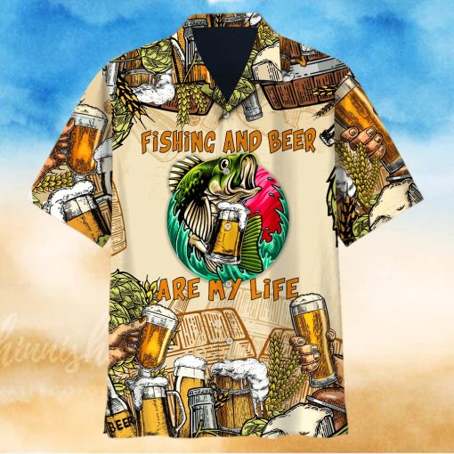 Fishing And Beer Is My Life Unisex Hawaiian Shirts