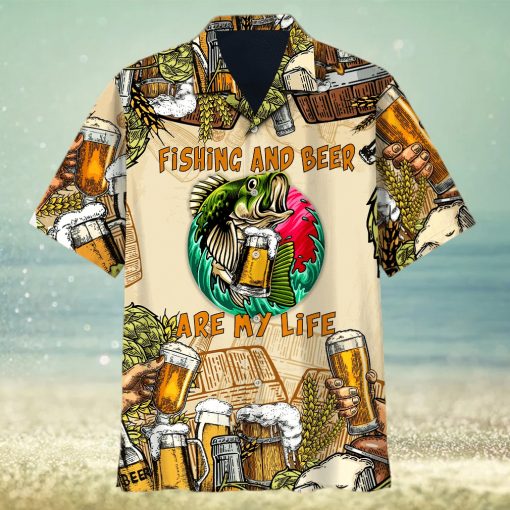 Fishing And Beer Is My Life Unisex Hawaiian Shirts