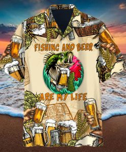 Fishing And Beer Is My Life Unisex Hawaiian Shirts