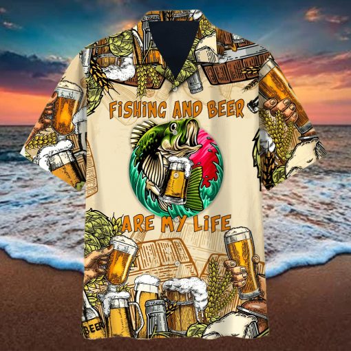 Fishing And Beer Is My Life Unisex Hawaiian Shirts