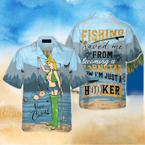 Fishing Saved Me Fishing Hawaiian Shirt Summer Beach Gift For Men And Women