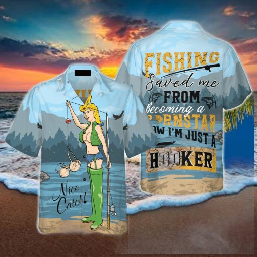 Fishing Saved Me Fishing Hawaiian Shirt Summer Beach Gift For Men And Women