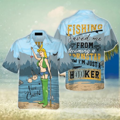 Fishing Saved Me Fishing Hawaiian Shirt Summer Beach Gift For Men And Women