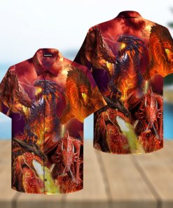 Flaming Dragon Hawaiian Shirt