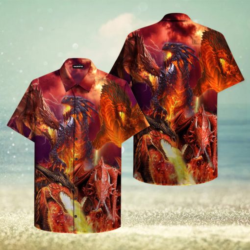 Flaming Dragon Hawaiian Shirt