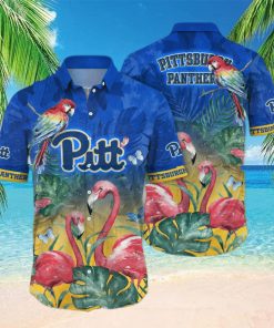 Flamingo Aloha NCAA Pitt Panthers Hawaiian Shirt Summer Beach Gift