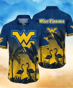 Flamingo Aloha NCAA West Virginia Mountaineers WVU Hawaiian Shirt