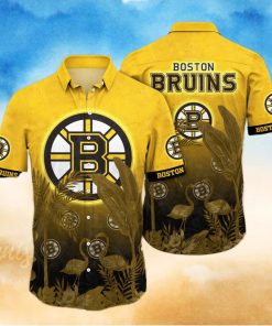 Flamingo Aloha NHL Boston Bruins Hawaiian Shirt Beach Gift For Him