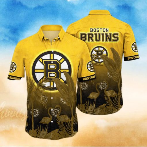 Flamingo Aloha NHL Boston Bruins Hawaiian Shirt Beach Gift For Him