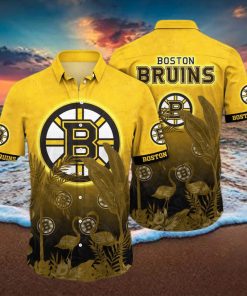 Flamingo Aloha NHL Boston Bruins Hawaiian Shirt Beach Gift For Him