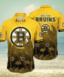 Flamingo Aloha NHL Boston Bruins Hawaiian Shirt Beach Gift For Him