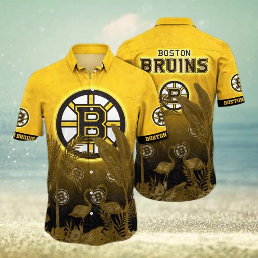 Flamingo Aloha NHL Boston Bruins Hawaiian Shirt Beach Gift For Him