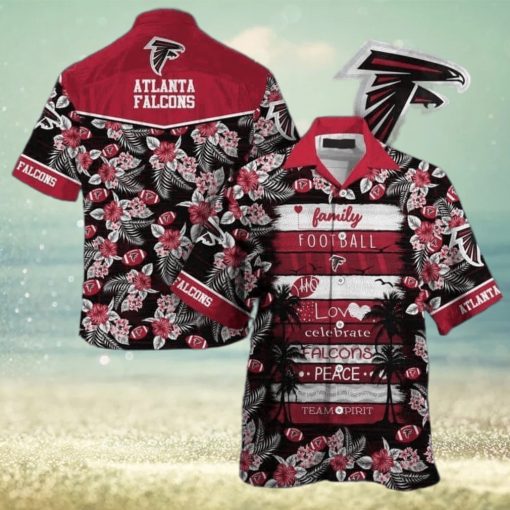 Floral Aloha Atlanta Falcons NFL Hawaiian Shirt Family Football Homerun Team Spirit