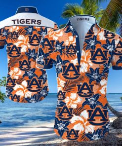 Floral Aloha NCAA Auburn Tigers Hawaiian Shirt Beach Lovers Gift