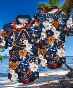 Floral Aloha NCAA Auburn Tigers Hawaiian Shirt