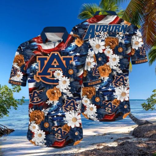 Floral Aloha NCAA Auburn Tigers Hawaiian Shirt