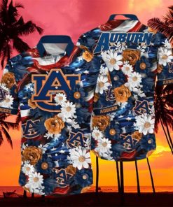 Floral Aloha NCAA Auburn Tigers Hawaiian Shirt