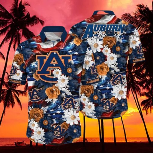 Floral Aloha NCAA Auburn Tigers Hawaiian Shirt