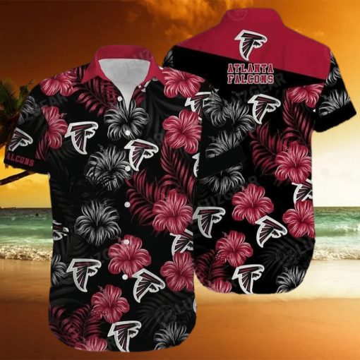 Floral Aloha NFL Atlanta Falcons Hawaiian Shirt Hibiscus Flowers Summer Beach Gift