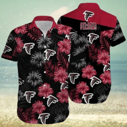 Floral Aloha NFL Atlanta Falcons Hawaiian Shirt Hibiscus Flowers Summer Beach Gift