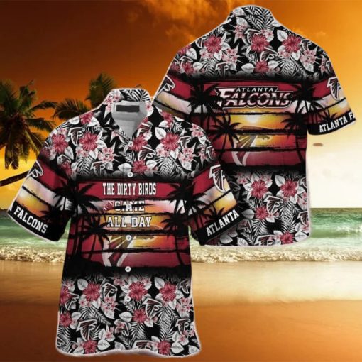 Floral Aloha NFL Atlanta Falcons Hawaiian Shirt The Dirty Birds Came All Day