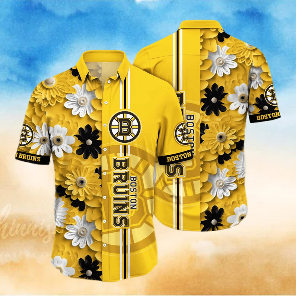 Floral Aloha NHL Boston Bruins Hawaiian Shirt Gift For Beach Vacation Floral Aloha NHL Boston Bruins Hawaiian Shirt Gift For Beach Vacation
