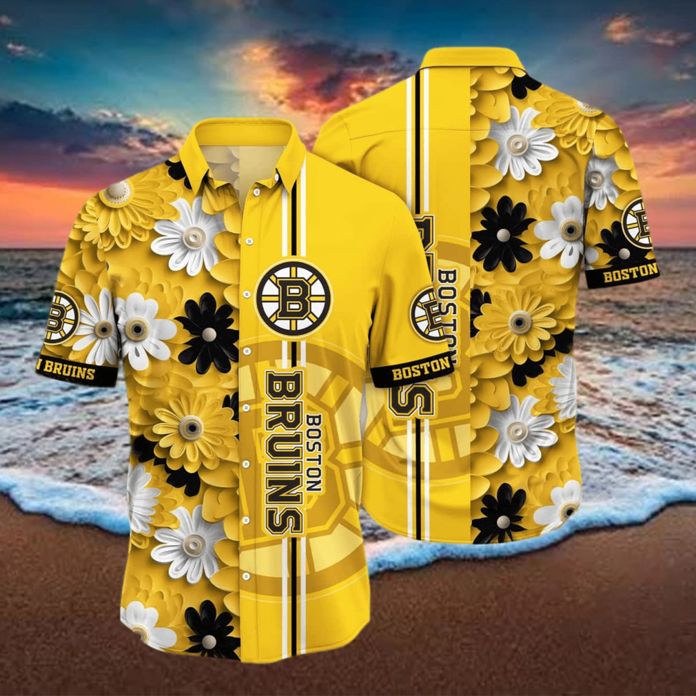 Floral Aloha NHL Boston Bruins Hawaiian Shirt Gift For Beach Vacation Floral Aloha NHL Boston Bruins Hawaiian Shirt Gift For Beach Vacation