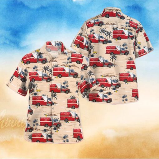 Florida Charlotte County Fire and EMS  Beach Gift Aloha Hawaiian Shirt WeYZwfciL