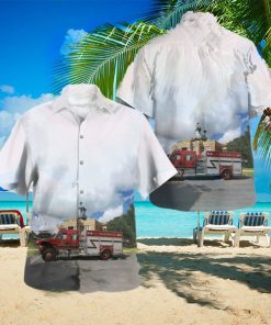 Florida Inverness Fire Department Summer Aloha hawaiian shirt