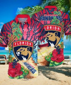 Florida Panthers NHL Flower All Over Printed Hawaiian Shirt