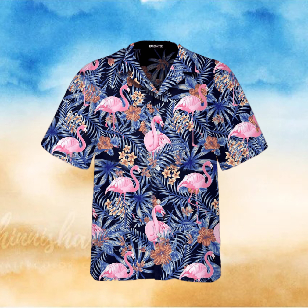 Tropical Pink Flamingo Pink Unique Design Unisex Hawaiian Shirt
