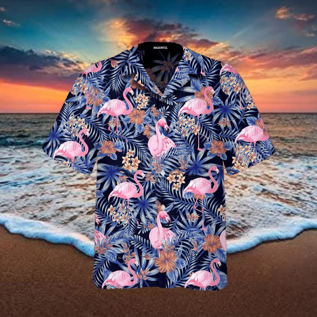 Los Angeles Dodgers Hawaiian Shirt Flamingo Tropical Flowers Beach