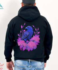 Flowers and Raven art shirt