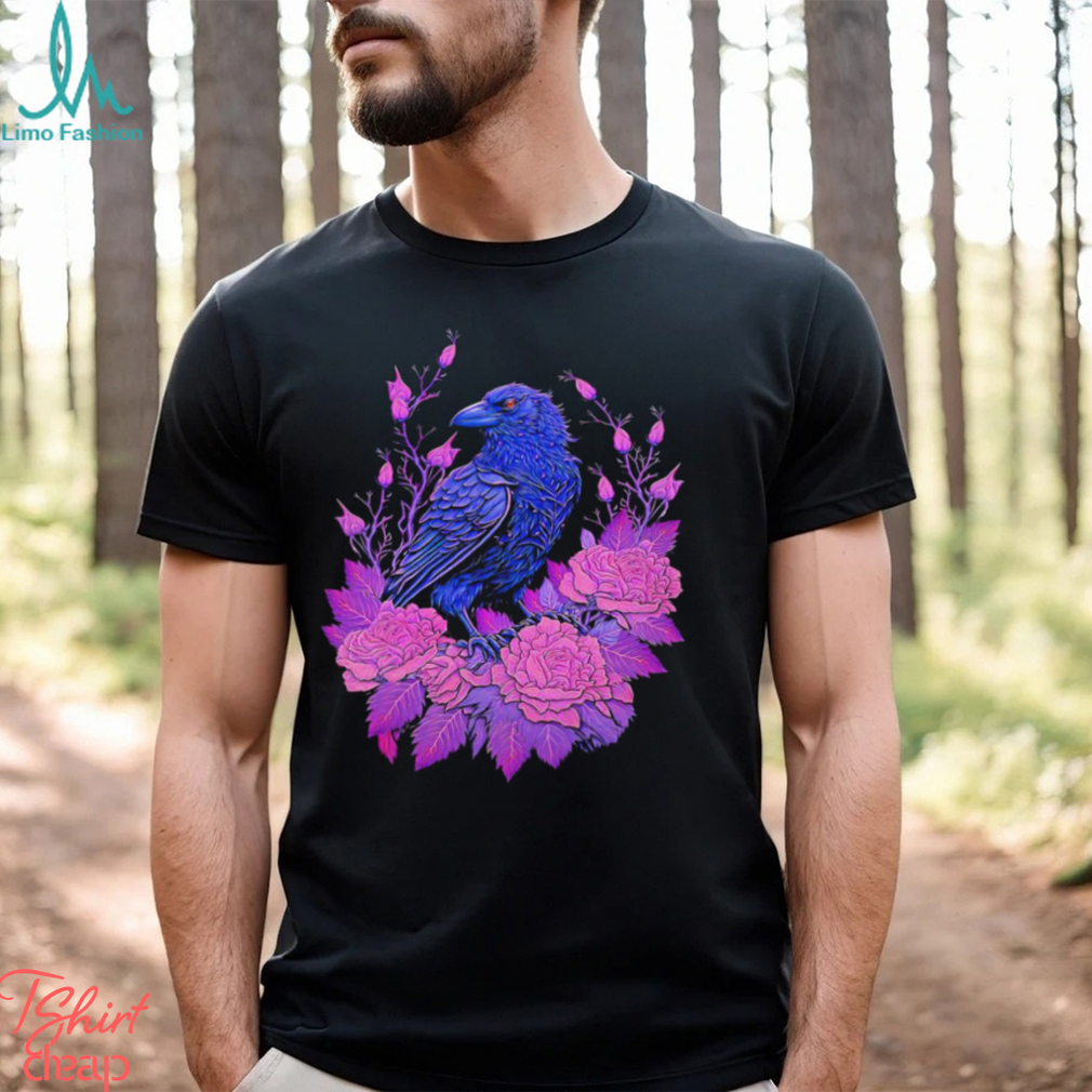 Flowers and Raven art shirt Flowers and Raven art shirt
