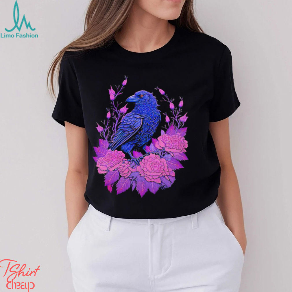 Flowers and Raven art shirt Flowers and Raven art shirt