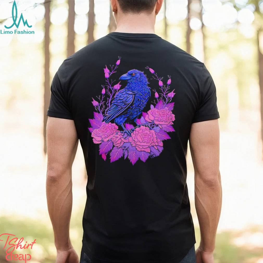 Flowers and Raven art shirt Flowers and Raven art shirt