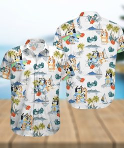 Funny Bluey AOP Trending Hawaiian Shirt Summer Vibes Tropical Tee