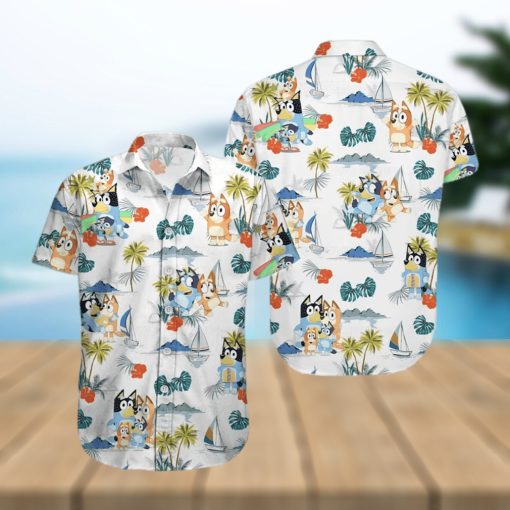 Funny Bluey AOP Trending Hawaiian Shirt Summer Vibes Tropical Tee