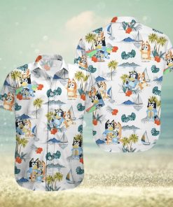 Funny Bluey AOP Trending Hawaiian Shirt Summer Vibes Tropical Tee