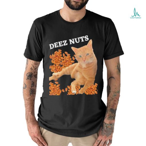 Funny Cat Deez Nuts Joke Shirt