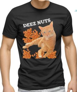 Funny Cat Deez Nuts Joke Shirt