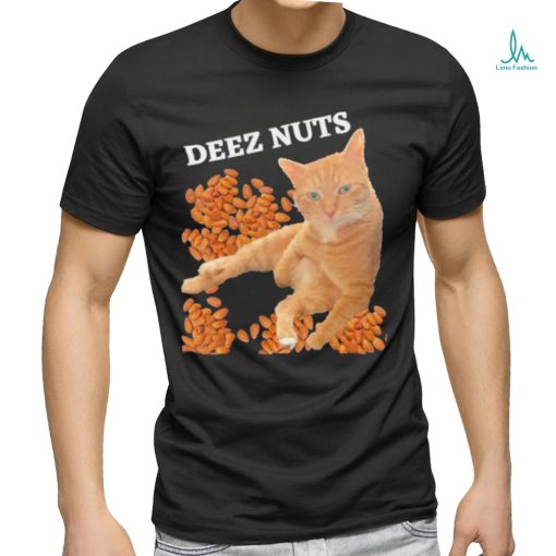 Funny Cat Deez Nuts Joke Shirt